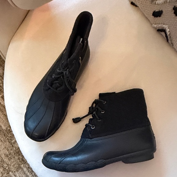 Sperry Black Quilted Rain Boots - Picture 3 of 3